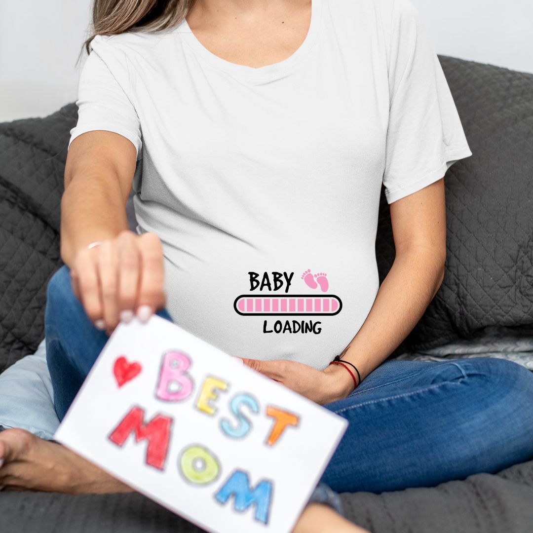 Baby Loading SVG – Pregnancy Announcement Shirt Design – Mom To Be T-Shirt Cut File