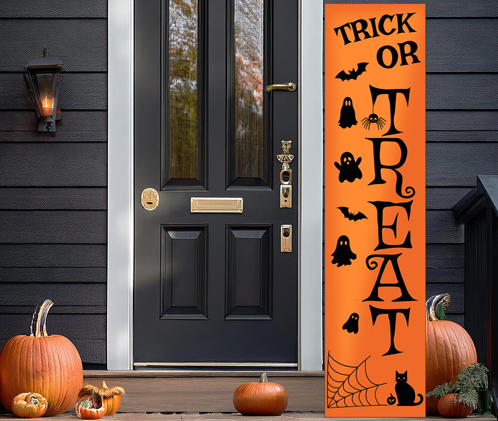 FREE Halloween Porch Sign SVG Bundle Spooky Welcome & Trick or Treat Vertical Signs Farmhouse Sign
