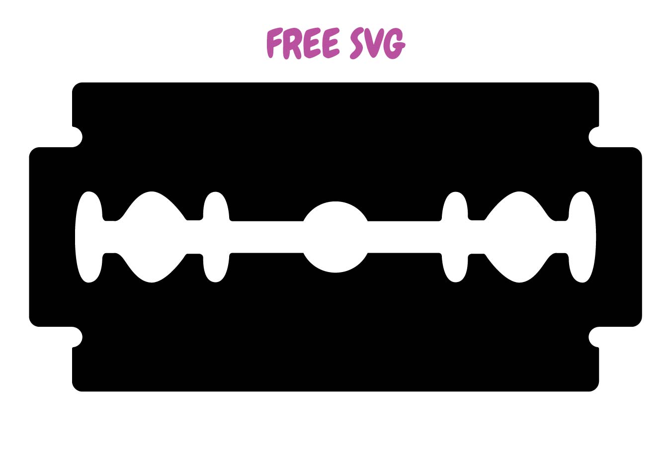 Razor Blade SVG Free Cut File Cricut Silhouette PNG DXF Barber Shop Vintage Blade Silhouette Design