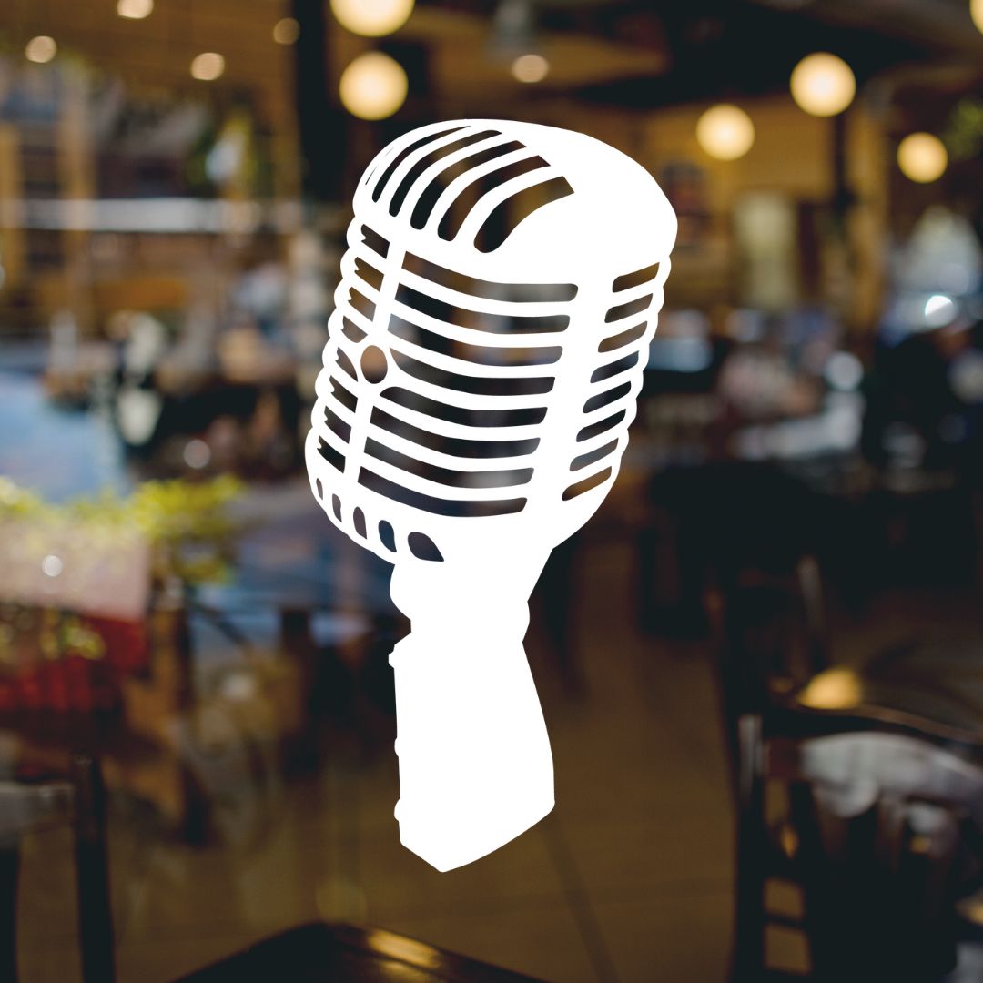 Retro Microphone SVG - Vintage Microphone Cricut Cut File, Classic Studio Mic Vector