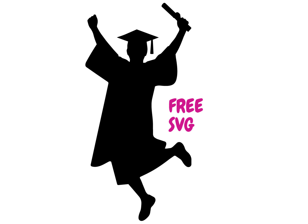 Graduation Boy SVG Free Cut File Cricut Silhouette PNG DXF Graduate Silhouette Class of 2026 Design