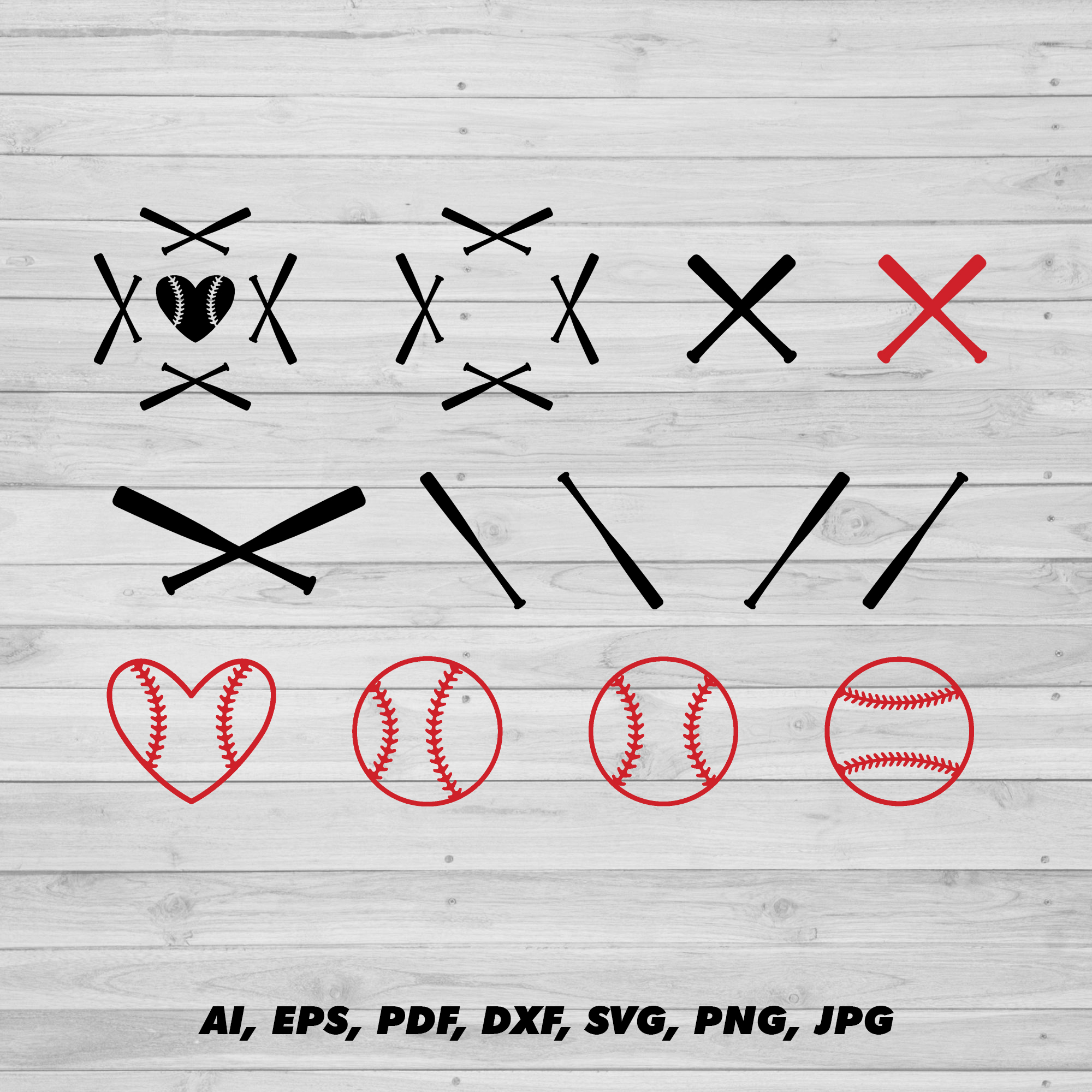Heart shape baseball stitch SVG LOVE baseball bat and ball SVG Little league team shirt SVG bundle Cricut baseball SVG mega pack Softball and baseball clipart SVG set Sports team logo SVG bundle