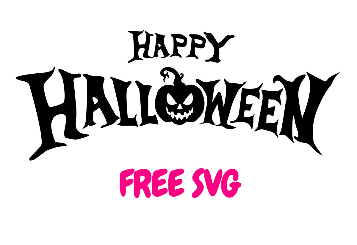 Happy Halloween SVG Halloween Header SVG Spooky Pumpkin Text SVG Cut File for Cricut Silhouette