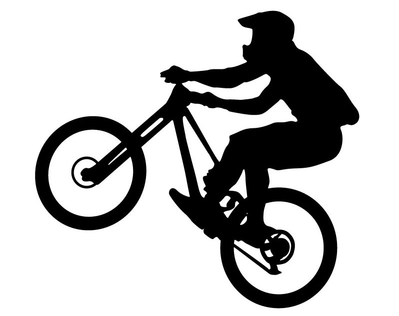 FREE Mountain Bike SVG MTB Rider Silhouette Cut File