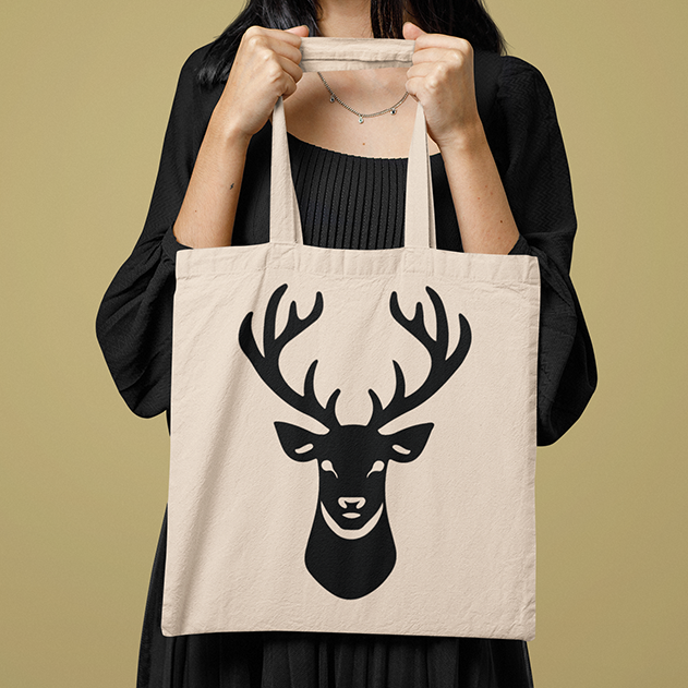 FREE Deer Head SVG – Buck Head Silhouette Cut File – Rustic Deer Trophy Design