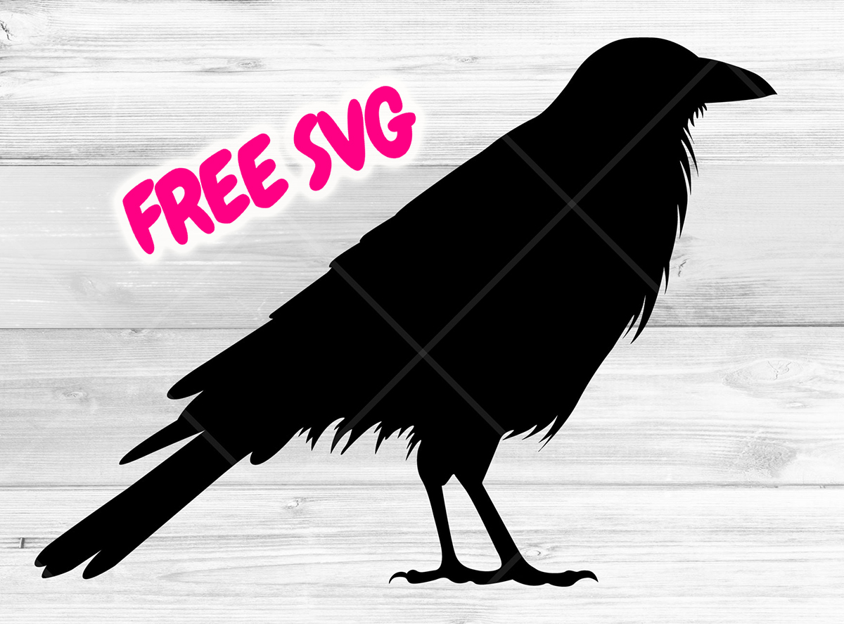 raven crow silhouette svg  black bird silhouette cut file  halloween raven svg design  gothic bird svg for cricut  silhouette cameo raven svg  laser cut crow vector  spooky raven silhouette svg