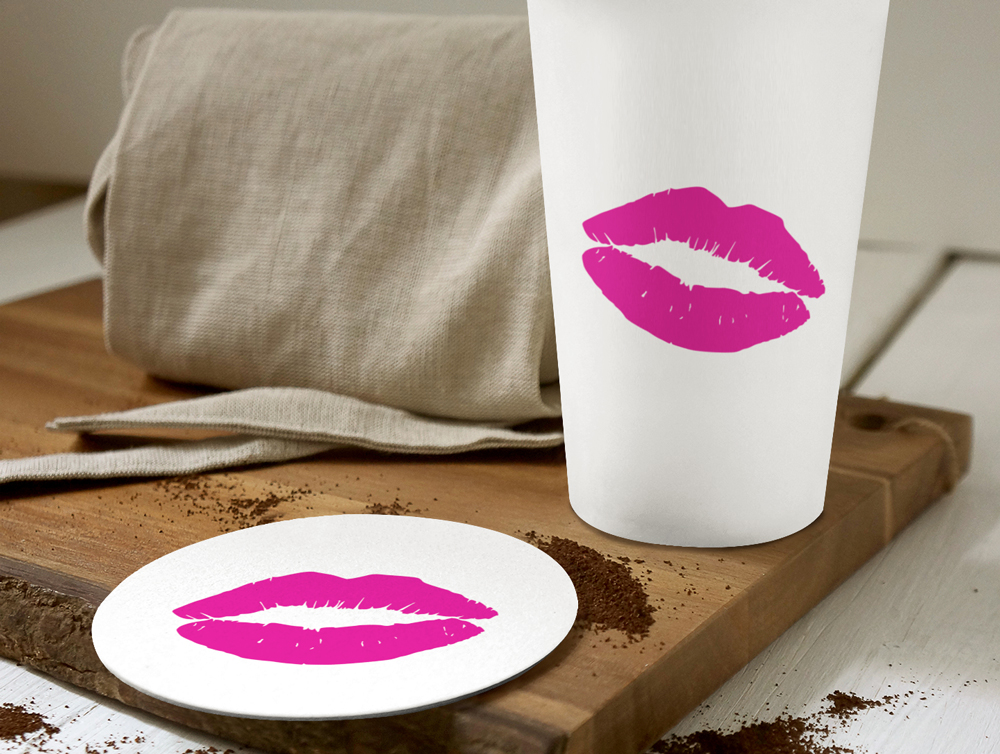 Lip Kiss Mark SVG - Lipstick Kiss SVG, Lips Silhouette Cricut Cut File