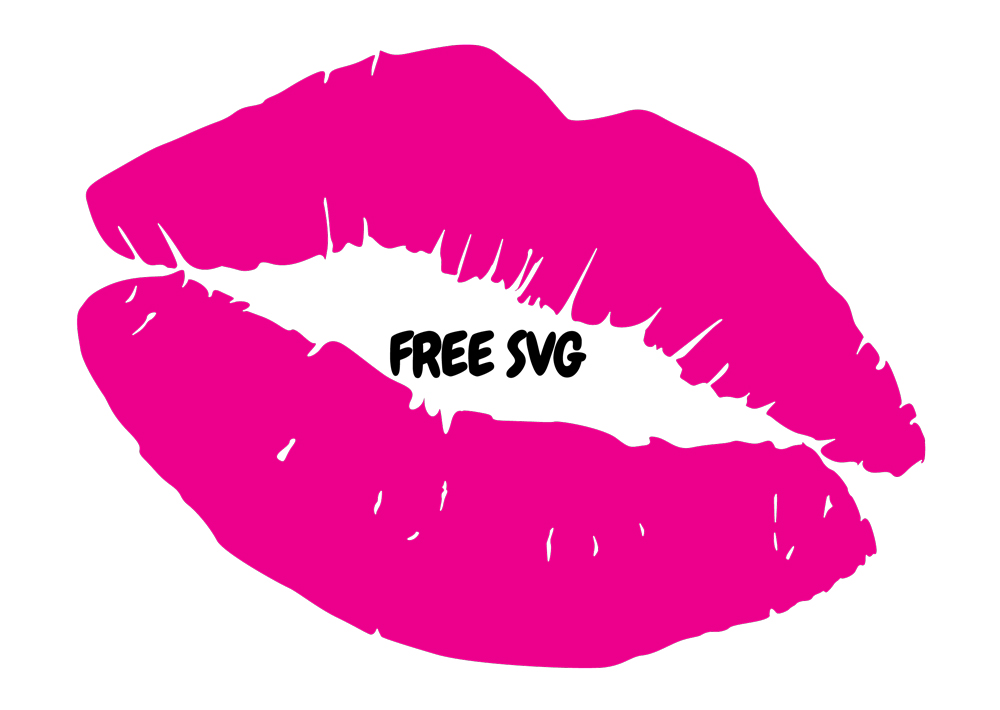 Lip Kiss Mark SVG - Lipstick Kiss SVG, Lips Silhouette Cricut Cut File