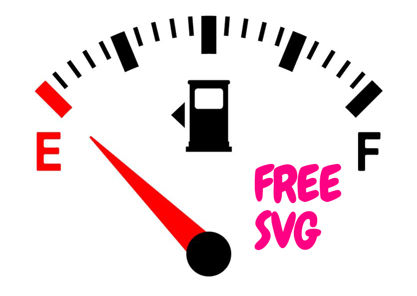 FREE Fuel Gauge SVG Empty to Full Gas Meter Cut File