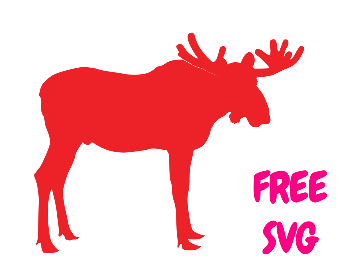 Moose SVG Moose Silhouette SVG Wildlife Animal SVG Cut File for Cricut Silhouette