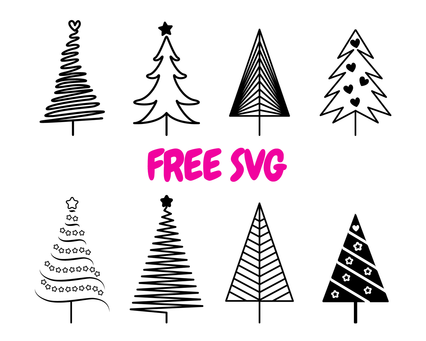 Christmas Tree SVG Bundle Minimal Christmas Trees Cricut Cut Files, Holiday Tree SVG Pack christmas tree svg, christmas tree bundle svg, christmas svg, holiday tree svg, xmas tree svg, winter svg, christmas cricut file, holiday svg, minimal christmas tree