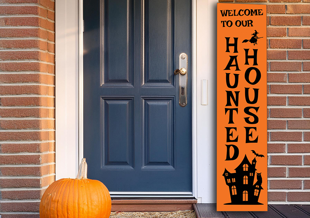 FREE Halloween Porch Sign SVG Bundle Spooky Welcome & Trick or Treat Vertical Signs Farmhouse Sign