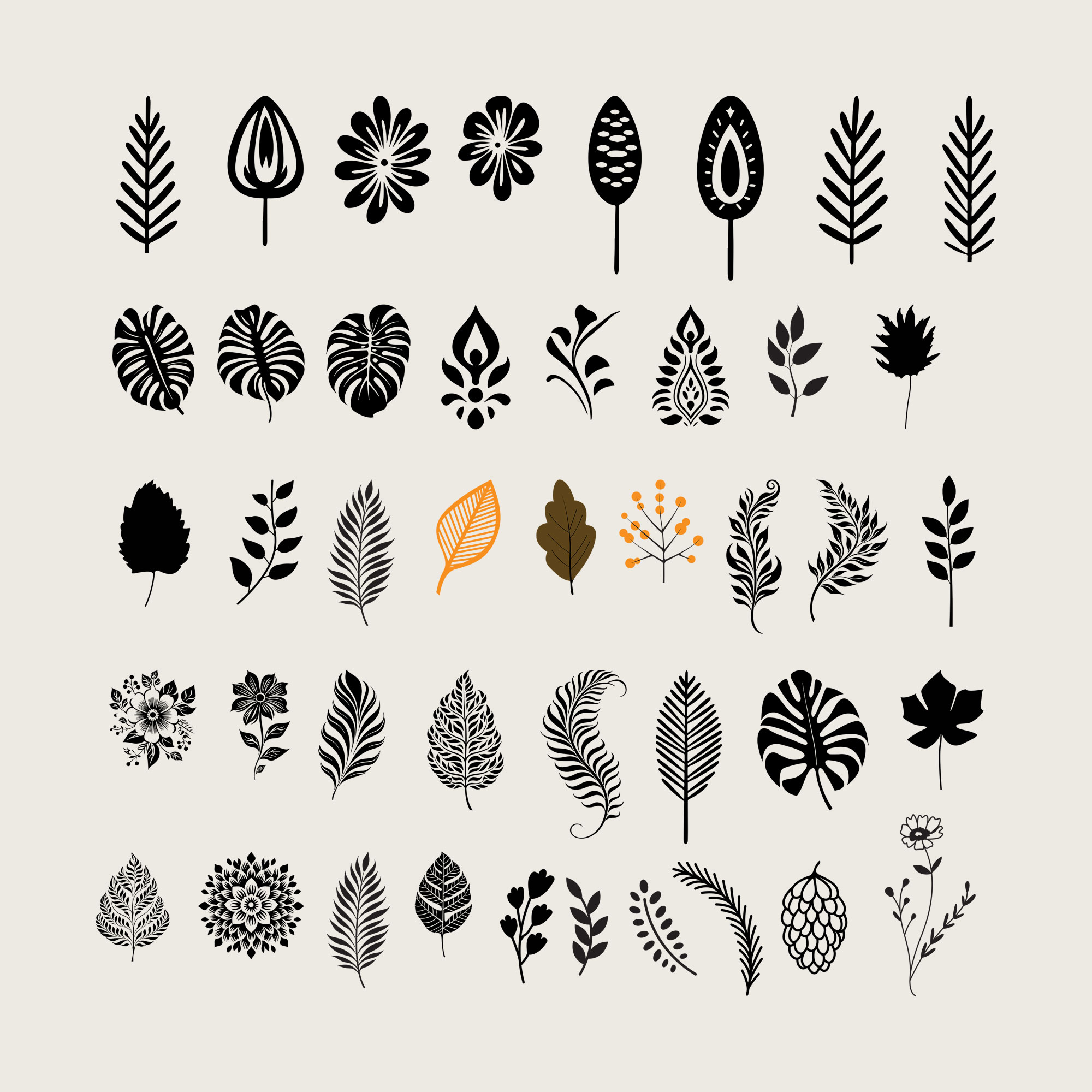 leaf SVG elements Witchy aesthetic clipart bundle  Boho vase and pottery silhouette SVG Spiritual hands line art SVG Cricut boho silhouette mega pack Tattoo style boho SVG collection Minimal bohemian clipart vector set