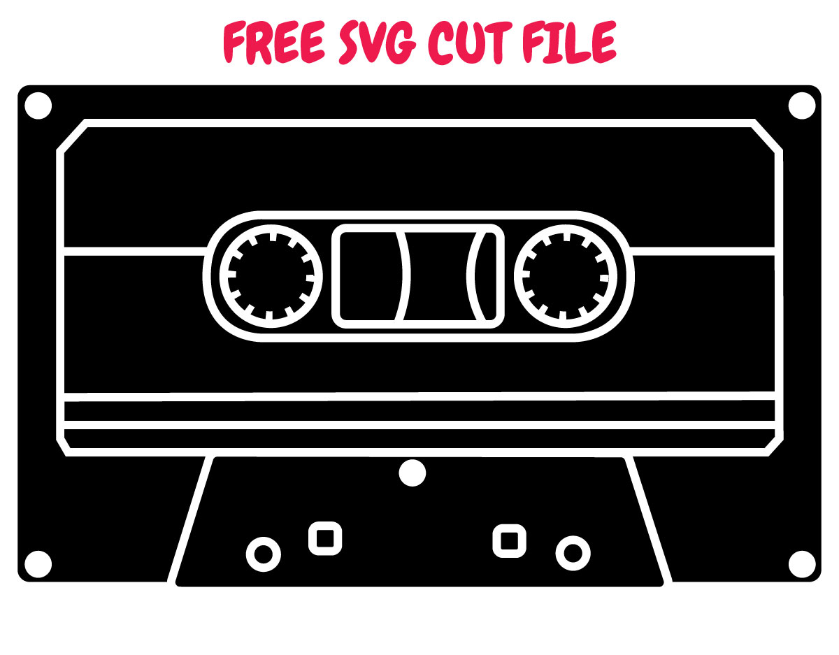 Cassette Tape SVG Retro Audio Cassette SVG Vintage Music Tape Clipart for Cricut Silhouette