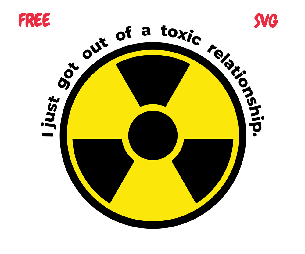 Radiation Symbol SVG - Nuclear Hazard Sign Cricut Cut File