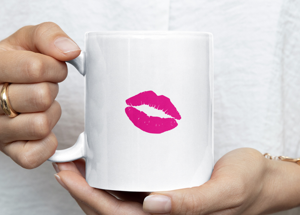 lip print svg, valentine svg, romantic svg, beauty svg, kiss cricut file Lip Kiss Mark SVG - Lipstick Kiss SVG, Lips Silhouette Cricut Cut File