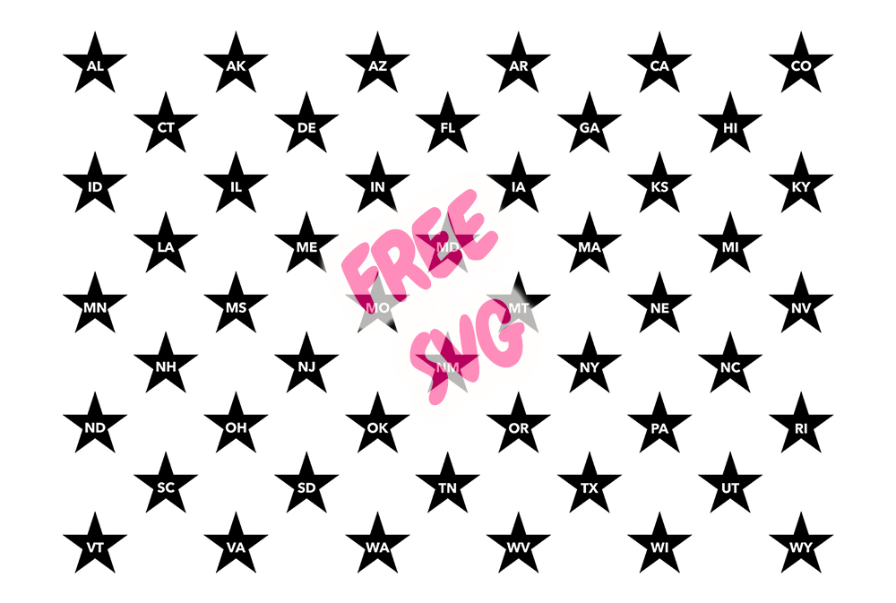 50 Stars SVG - American Flag Stars SVG Bundle, USA Flag Stars Cricut Cut File