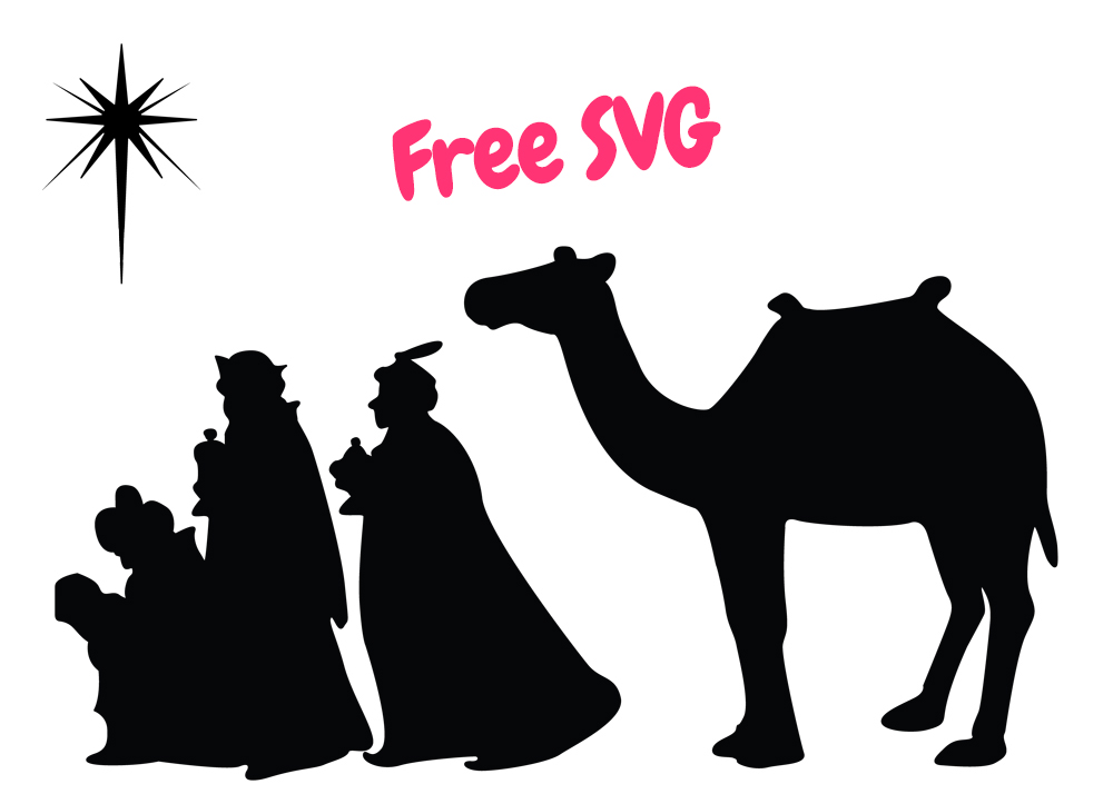 3 Wise Men SVG - Nativity Scene Silhouette SVG, Christmas Nativity Cricut Cut File