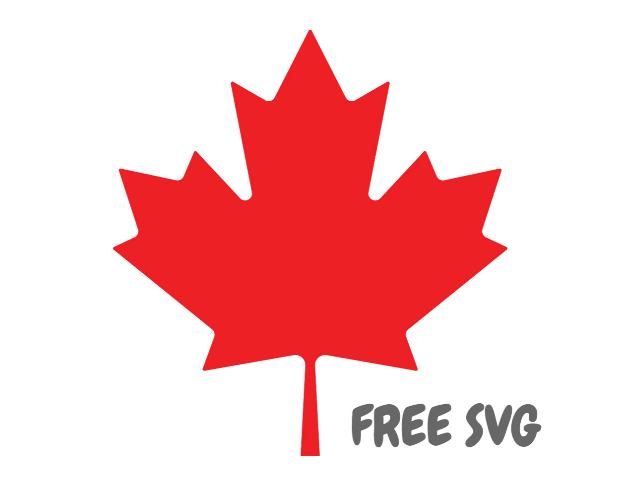Maple Leaf SVG Free Cut File Cricut Silhouette PNG DXF | Canada Leaf SVG Canadian Flag Design