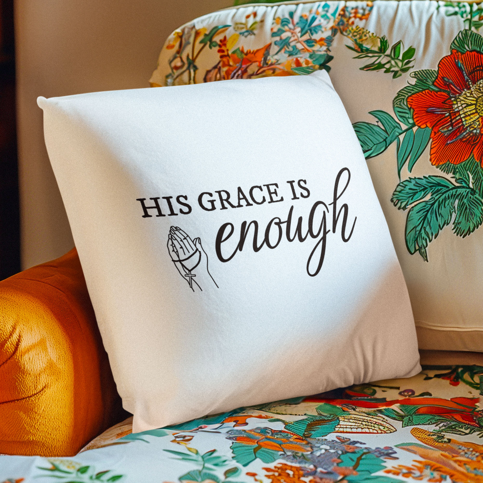 FREE His Grace Is Enough SVG – Christian Faith Quote Cut File