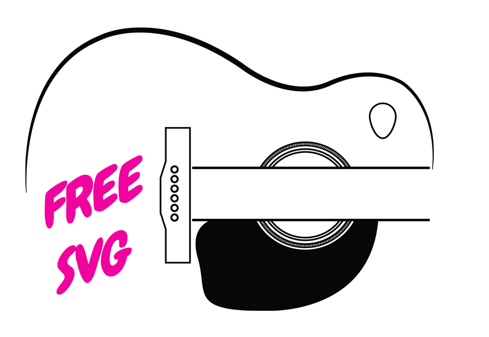 FREE Guitar Name Tag SVG Guitar Pickguard Name Frame Cut File
