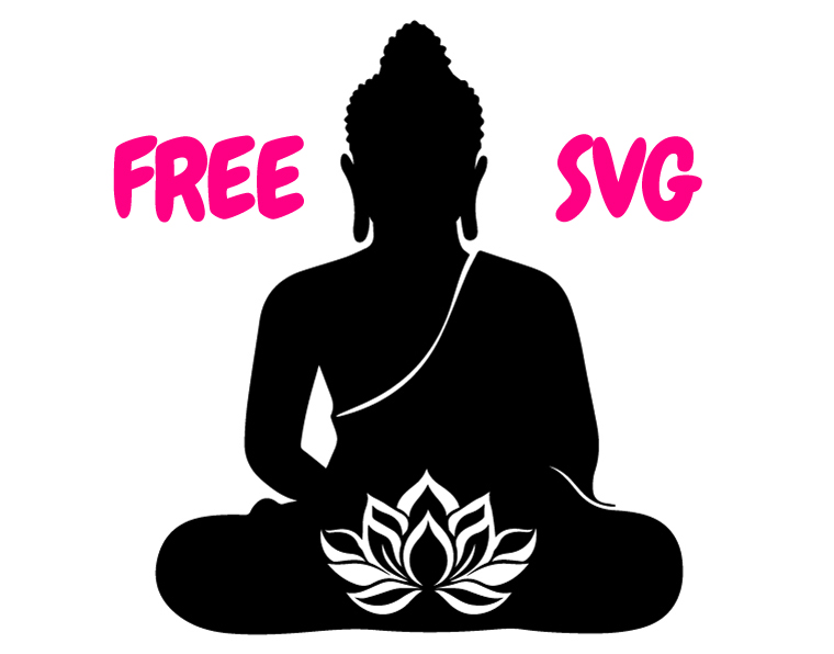 FREE Buddha Meditation Lotus SVG Zen Yoga Spiritual Cut File Yoga Studio Decoration