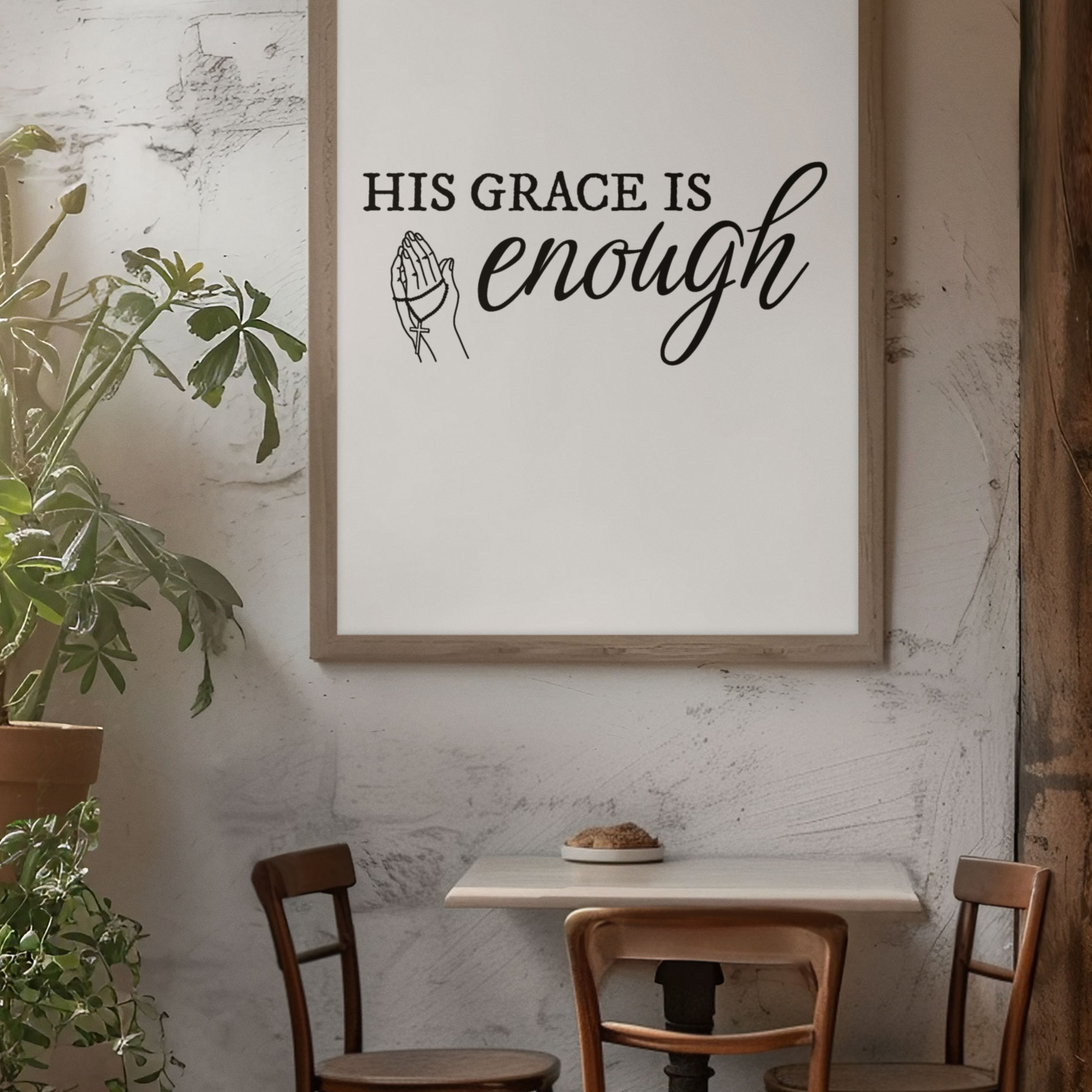 FREE His Grace Is Enough SVG – Christian Faith Quote Cut File