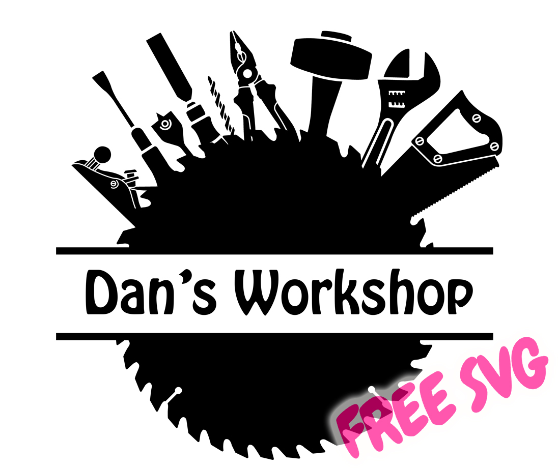 carpentry monogram workshop svg  custom carpenter tools name sign svg  woodworking tools silhouette svg  workshop sign cricut cut file  silhouette cameo carpenter svg  laser cut workshop sign design  handyman tools svg monogram