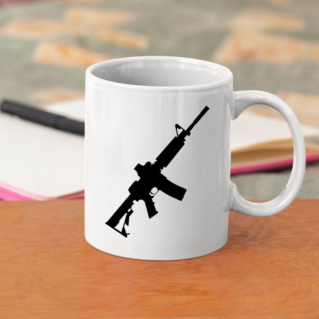 Cricut rifle silhouette cut file Silhouette Cameo tactical rifle SVG Laser cut rifle vector design Detailed rifle outline SVG graphic Tactical rifle illustration vector file