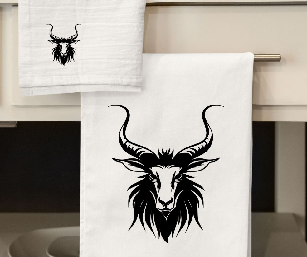 FREE Demonic Goat Head SVG – Devil Goat Skull Silhouette Cut File