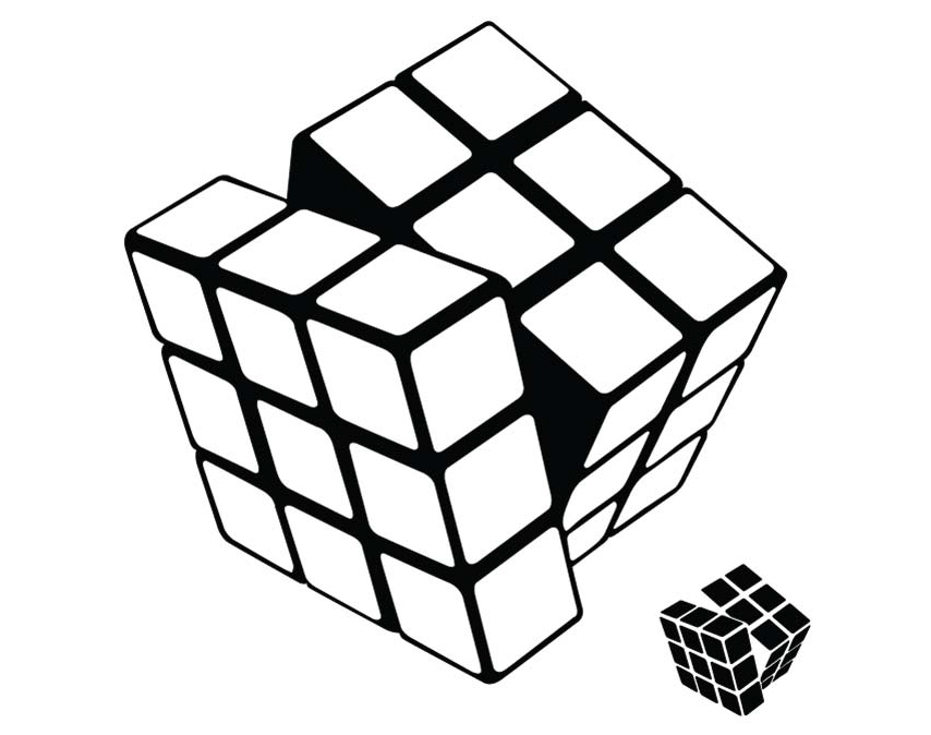 FREE Rubik’s Cube SVG Puzzle Cube Car Decal Cut File