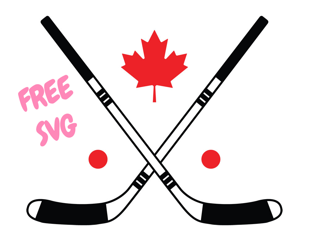 Hockey Sticks SVG Crossed Hockey Stick SVG Canada Hockey SVG Cut File for Cricut Silhouette Ice Hockey SVG