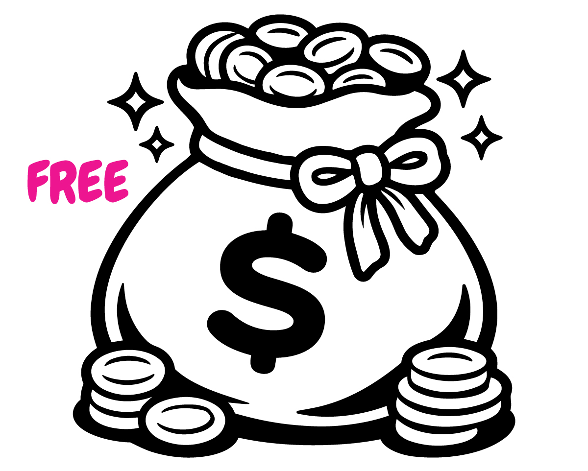 Money Bag SVG | Dollar Money SVG | Treasure Coins SVG for Cricut Silhouette