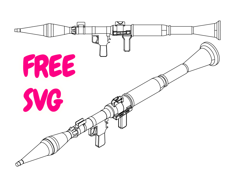 Rocket Launcher Vector SVG - Military Technical Line Drawing, RPG Style Illustration