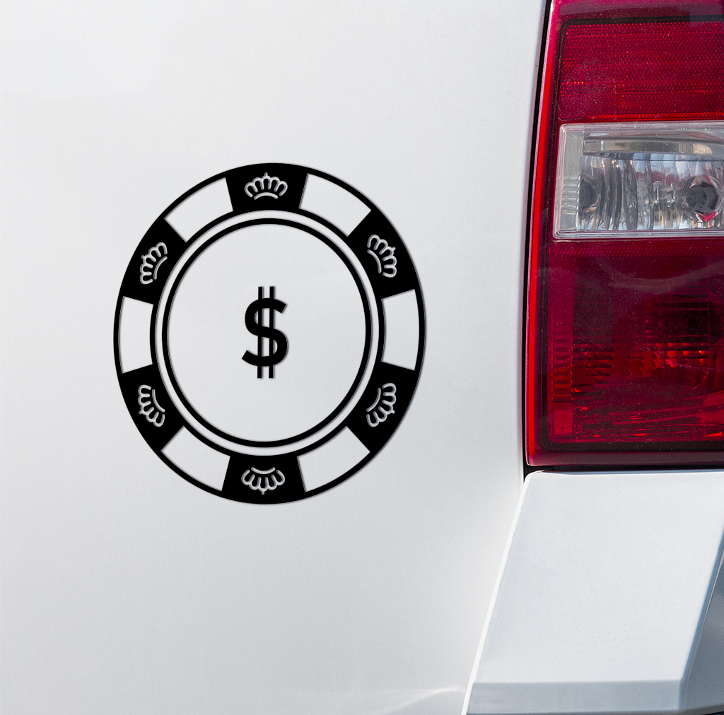 Casino Poker Chips SVG Poker Chip Silhouette Cut File for Cricut