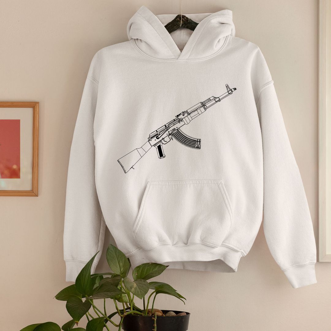 SVG Cricut rifle silhouette design Silhouette Cameo tactical rifle SVG Laser cut rifle silhouette vector Military style rifle line drawing Rifle outline SVG graphic design