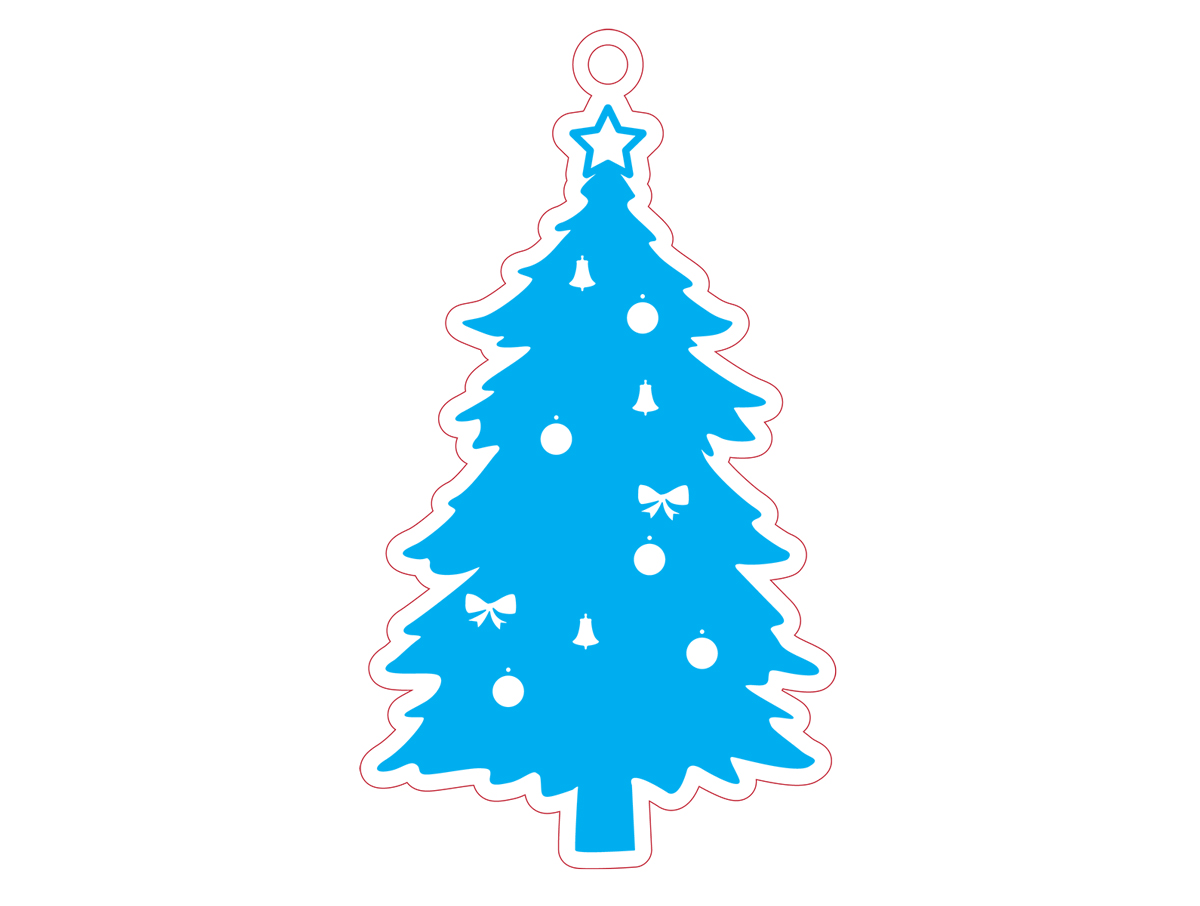 Christmas Tree Ornament SVG Layered Christmas Tree Decoration SVG Laser Cut Holiday Ornament for Cricut Silhouette