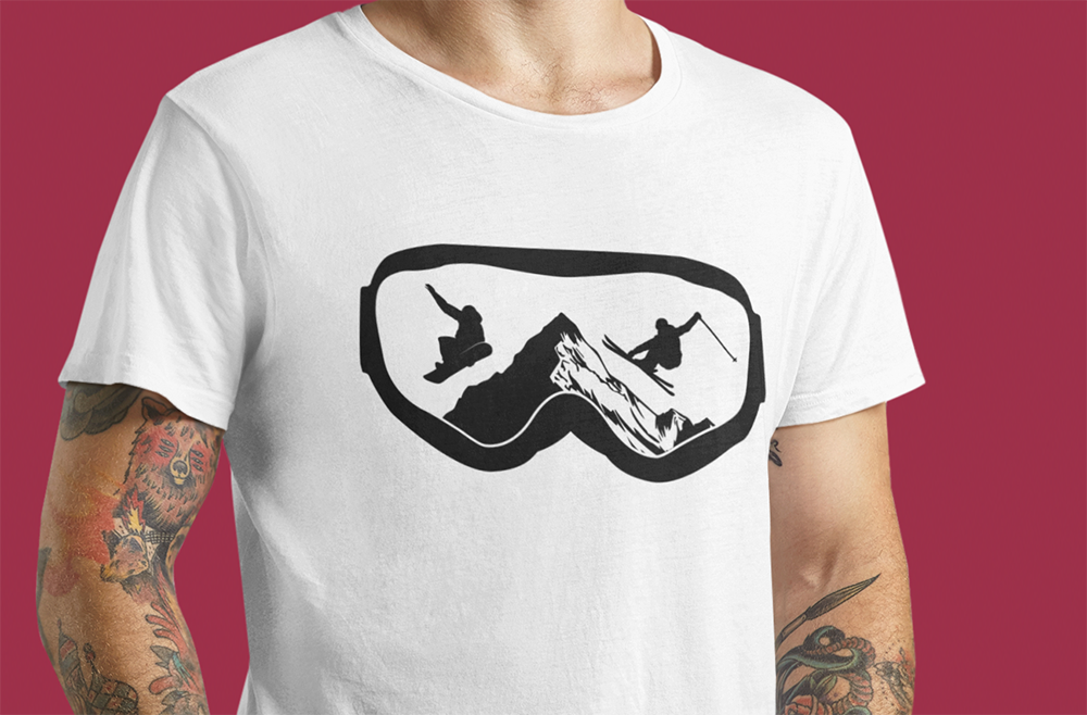 Snowboard Goggles SVG – Ski Goggles Silhouette SVG, Snowboarder Mountain Winter Sports Cricut Cut File