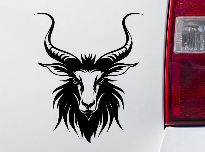 FREE Demonic Goat Head SVG – Devil Goat Skull Silhouette Cut File