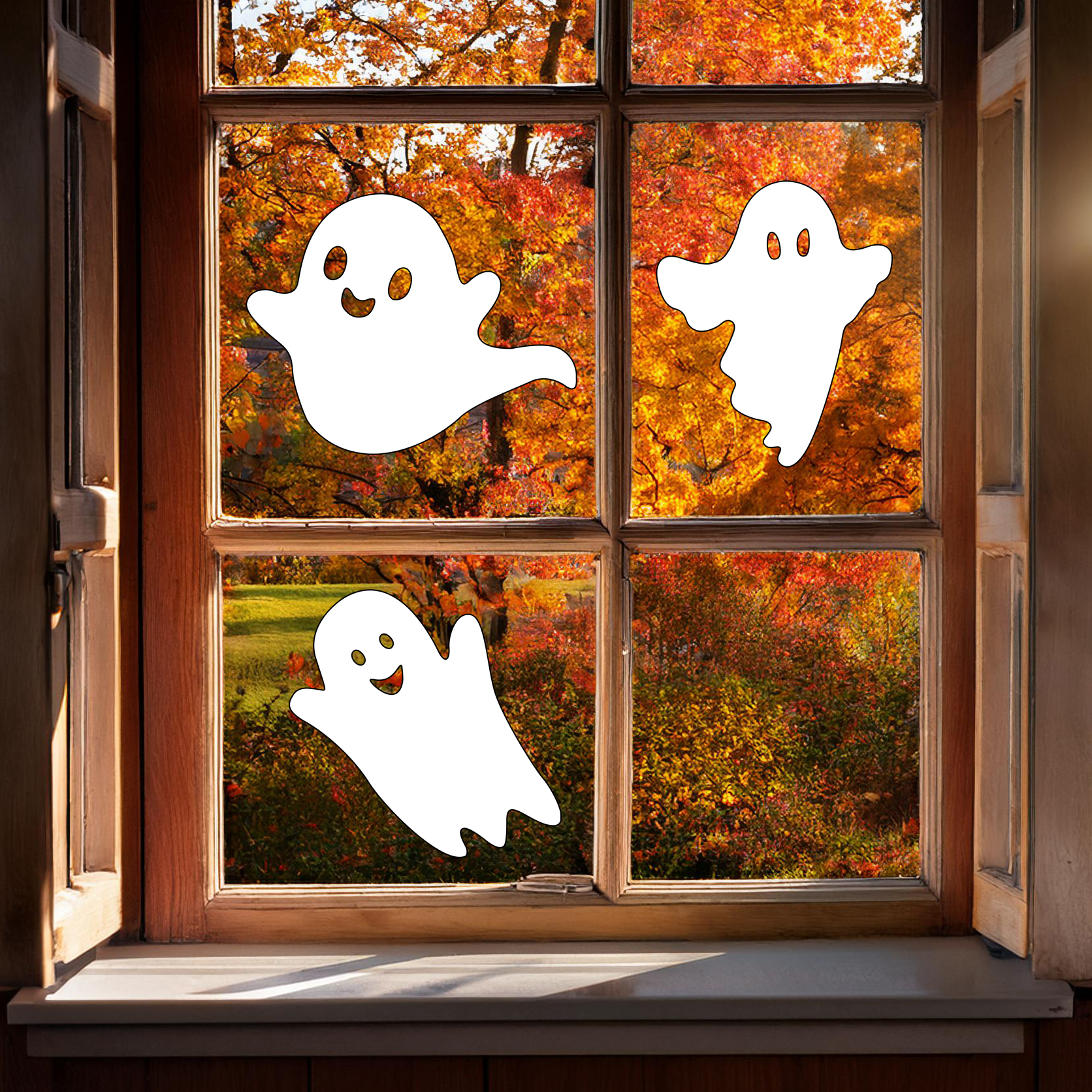 Cute ghost SVG Halloween bundle Kawaii ghost silhouette cut file Halloween ghost clipart SVG set Cricut cute ghost shirt design Kids Halloween craft SVG