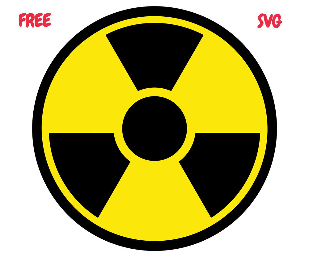 Radiation Symbol SVG - Nuclear Hazard Sign Cricut Cut File