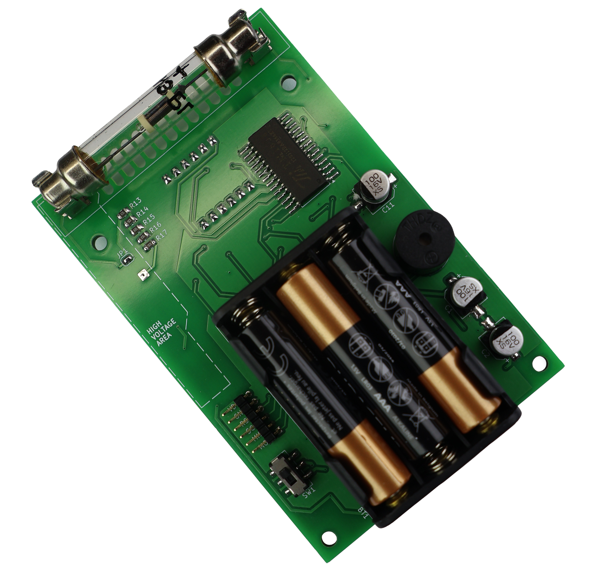 Battery Powered Geiger Muller Counter with Low Cost SI3BG Russian Made Geiger Müller Tube